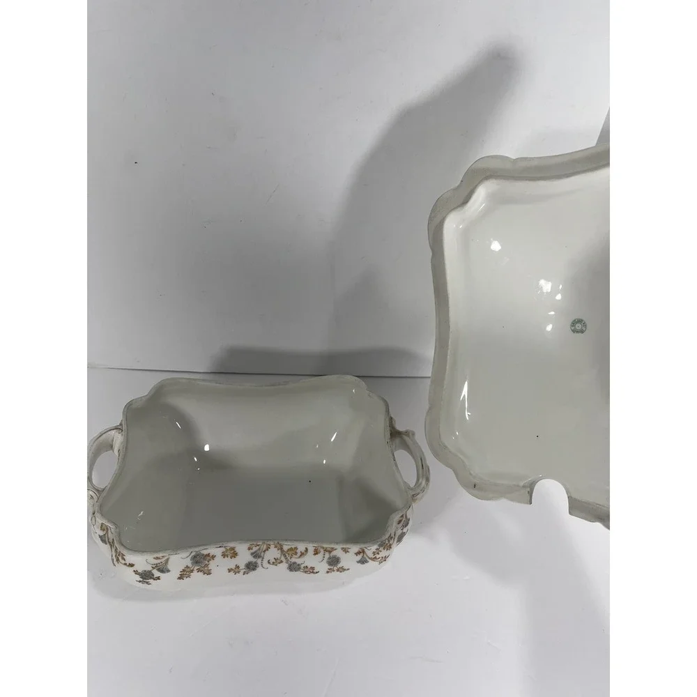 Haviland Limoges Rectangular Tureen With Lid Bowl  Fine Bone Shleiger Depose‎